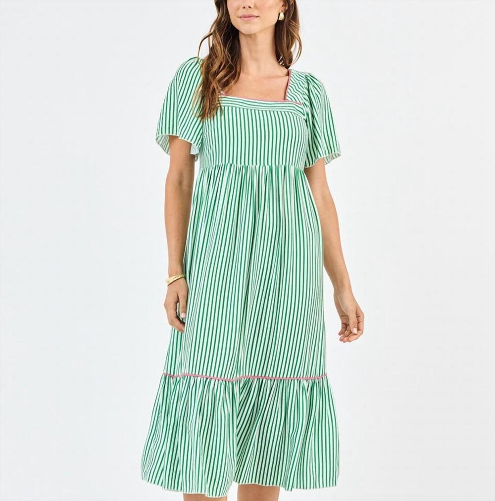 NEW MARY SQUARE milena dress in green